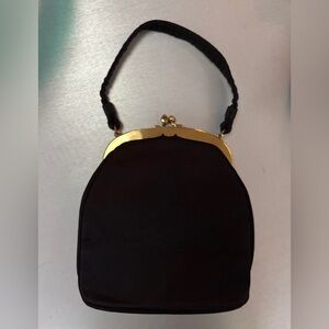 Vintage black evening bag 1950’s